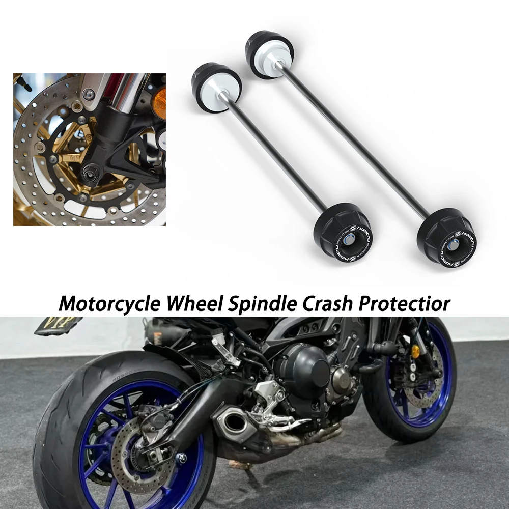 Motorrad Vorder- und Hinterradachse für Yamaha FZ-09 MT-09 XSR900 Tracer 900 Anti-Kollisions-Slider-Pad Radschaft-Zubehör