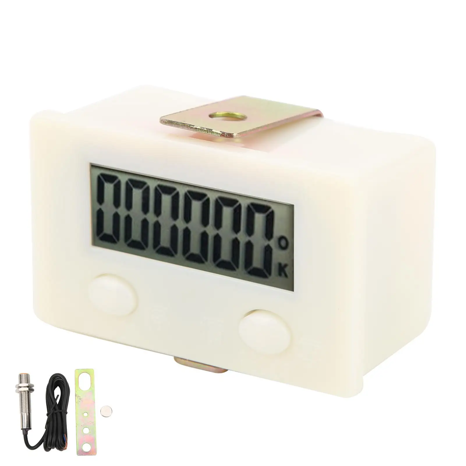 6-Digit Digital Punch Counter with Large LCD Screen - Magnetic Induction Portable Electronic Industrial Counter