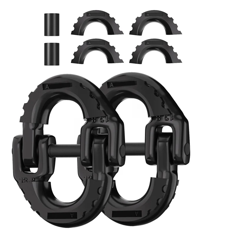 ABRB-Зединительное звено защитной цепи, соединительное звено Hammerlock 1/2 дюйма для буксирного сцепного устройства Hammerlock, комплект из 2 соединителей буксирной цепи из легированной стали G80