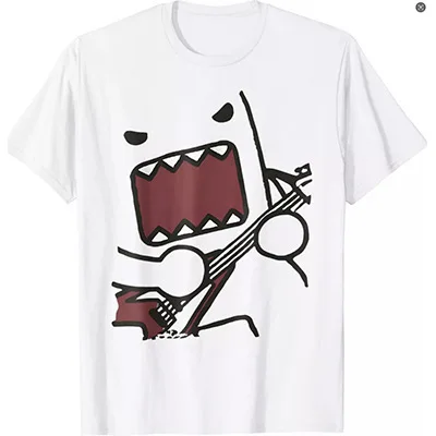 

Kawaii Large Pattern Y2K Printed Loose ex Street Retro Guitar Performance D round Ne T-irt ort Sve Spring Cot...