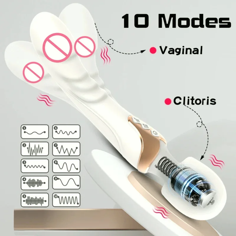 ألعاب جنسية للمرأة قضبان اصطناعية قوية عصا النساء 10 طرق محفز G بقعة جهاز تدليك للمهبل الكبار