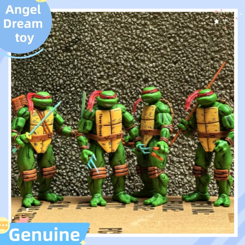 

15cm Neca New Release Ninja Turtles Back To New York Four Set Action Figures Collectible Model Digital Toy Desktop Ornament Gift