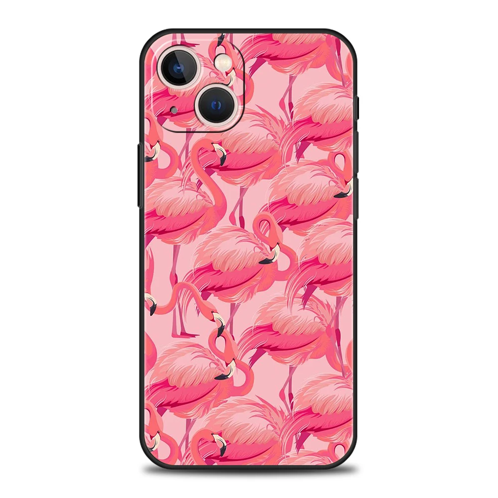 플라밍고 휴대폰 케이스 커버, 아이폰 16, 15, 14, 13, 12 프로 맥스, 11 프로 맥스, 7, 8 플러스, XS, XR, 충격 방지 소프트 TPU 쉘, Fundas Capas 가방