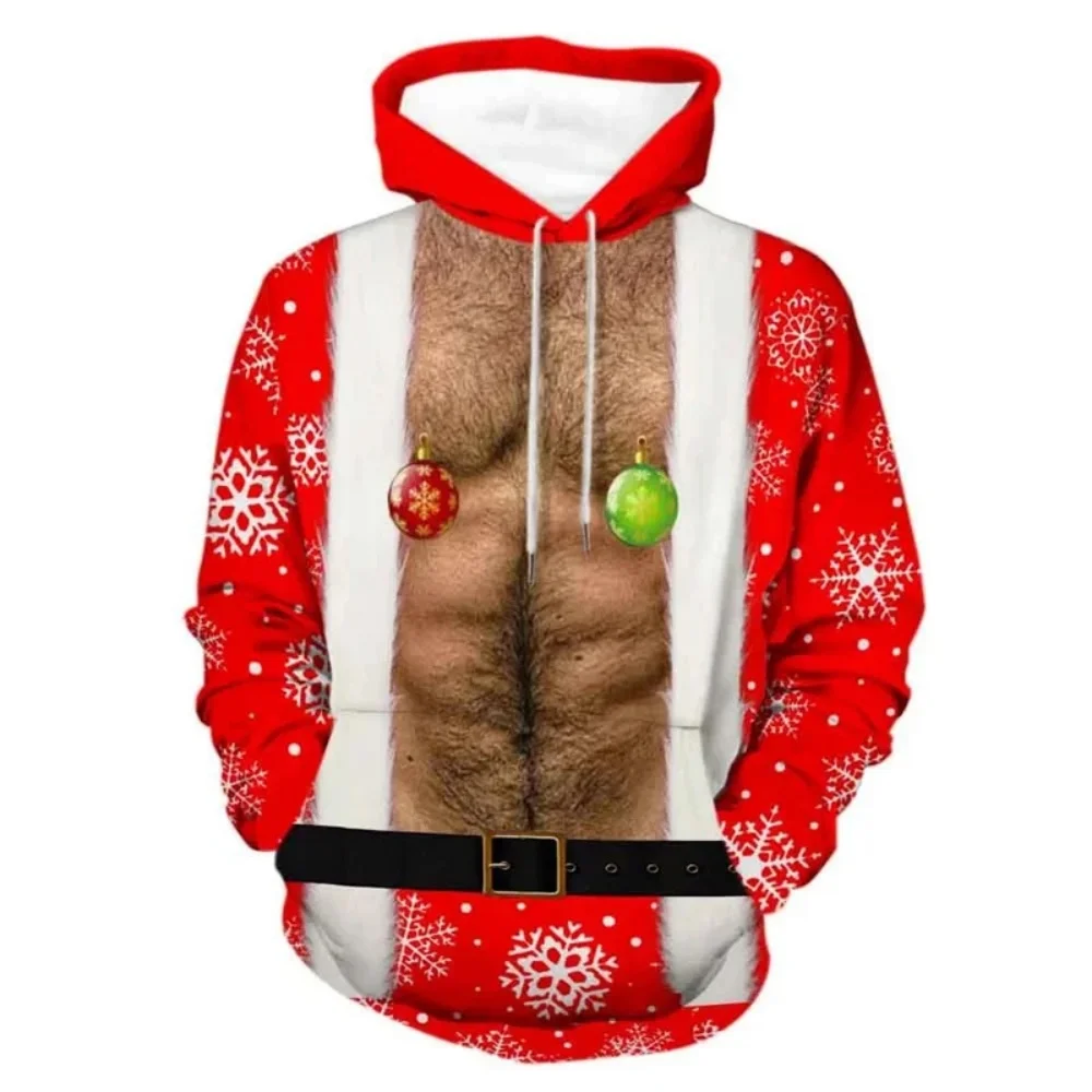 

Funny Design Christmas Dress 3D Printed Hoodies for Men Clothing Fashion New in Hoodie Sweatshirts Santa Claus Cosplay Y2k Tops