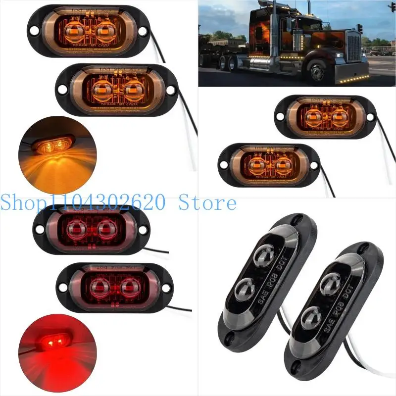 

02DE 2PCS 2 Светодиодный 12V-24 В.