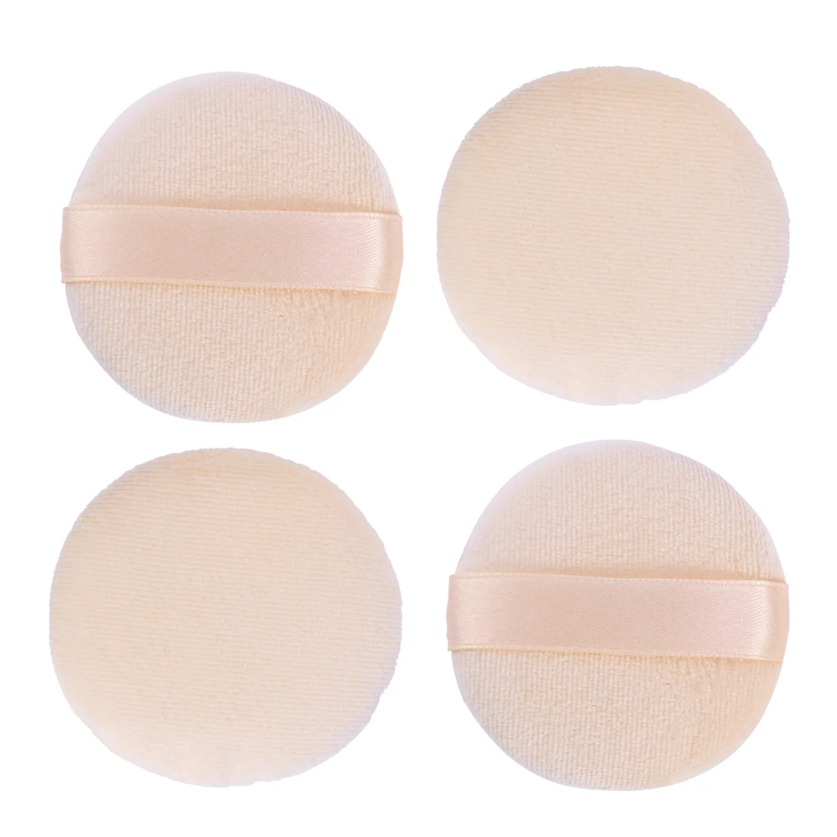 

4pcs Professional Round Cotton Loose Powder Puff Sponge Face Foundation Makeup Tool 60mm