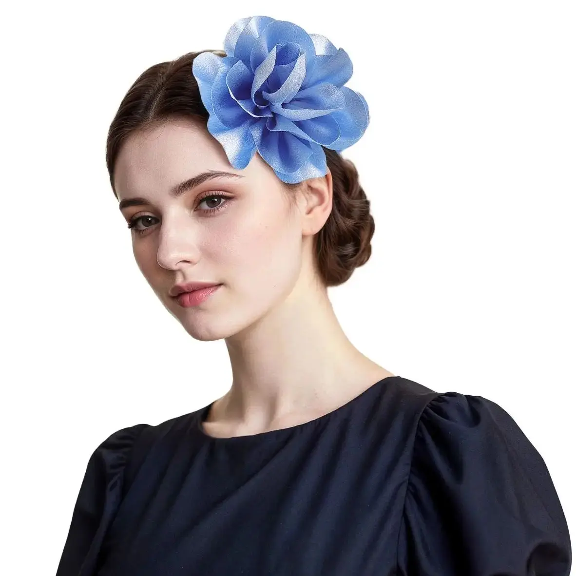 Sombrero con pinza para el pelo de flores para mujer, tocado Kentucky Derby, accesorios para el cabello para fiesta nupcial