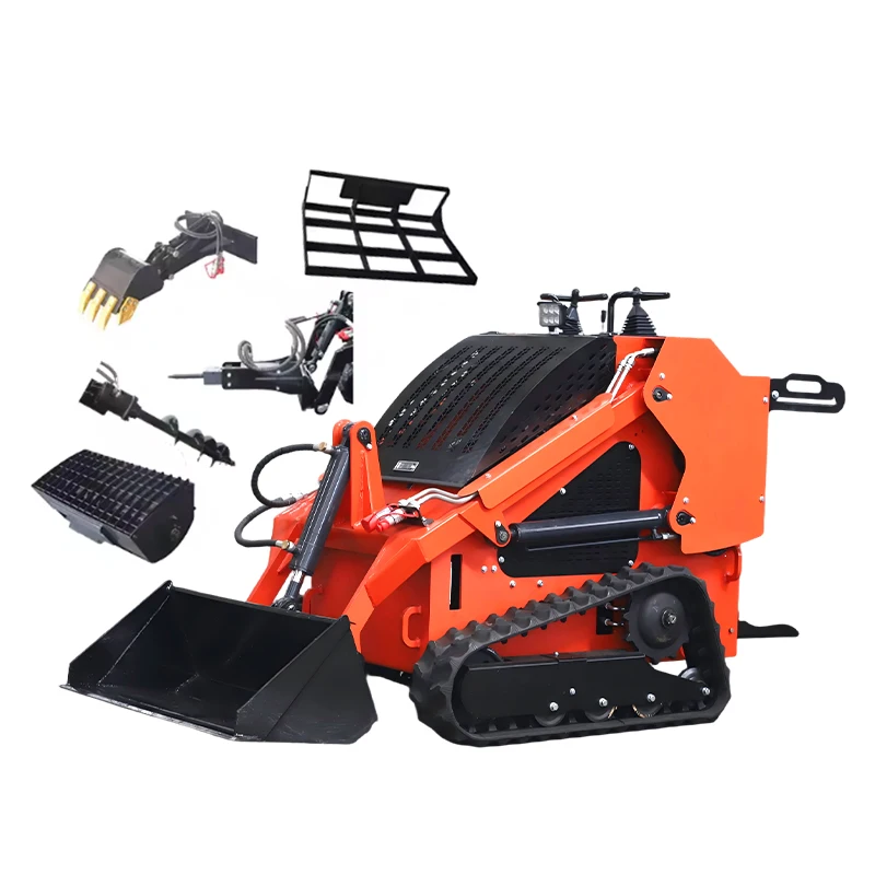 

Free Shipping Skid Steer Loader Wheel Loader Factory Price Skidsteer Customized Miniskid Attachment Mini Kubota Diesel Loader