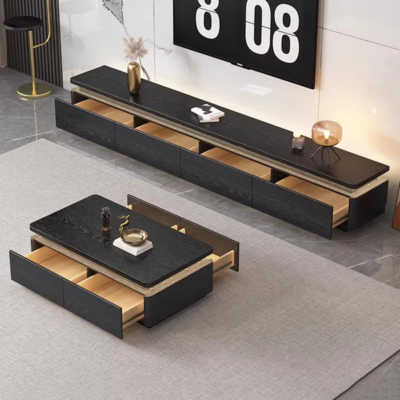 

Drawers Wood Tv Table Storage Organizer Designer Luxury Display Living Room Modern Tv Stands Mobile Muebles Trendy Furniture
