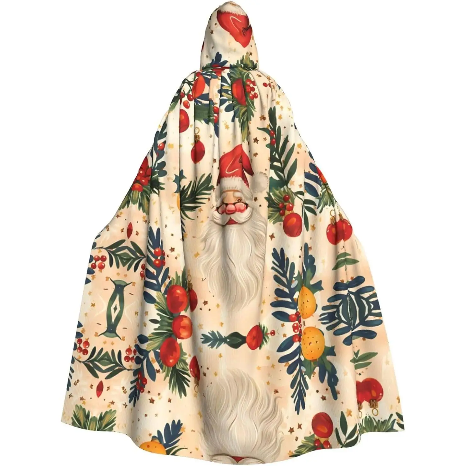 

christmas santa claus Printing Halloween Adult Hooded Cloak for Parties and Costume Events Adult Men Women Christmas Cosplay