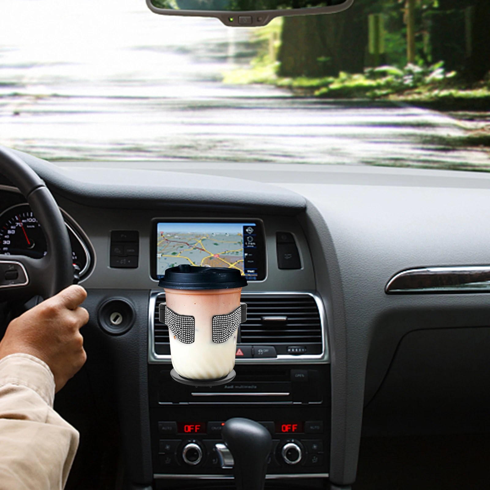 

Car Cup Holder Car-mounted Vehicle Back Seat Outlet Plastic Coffee Vent Baby Bottle