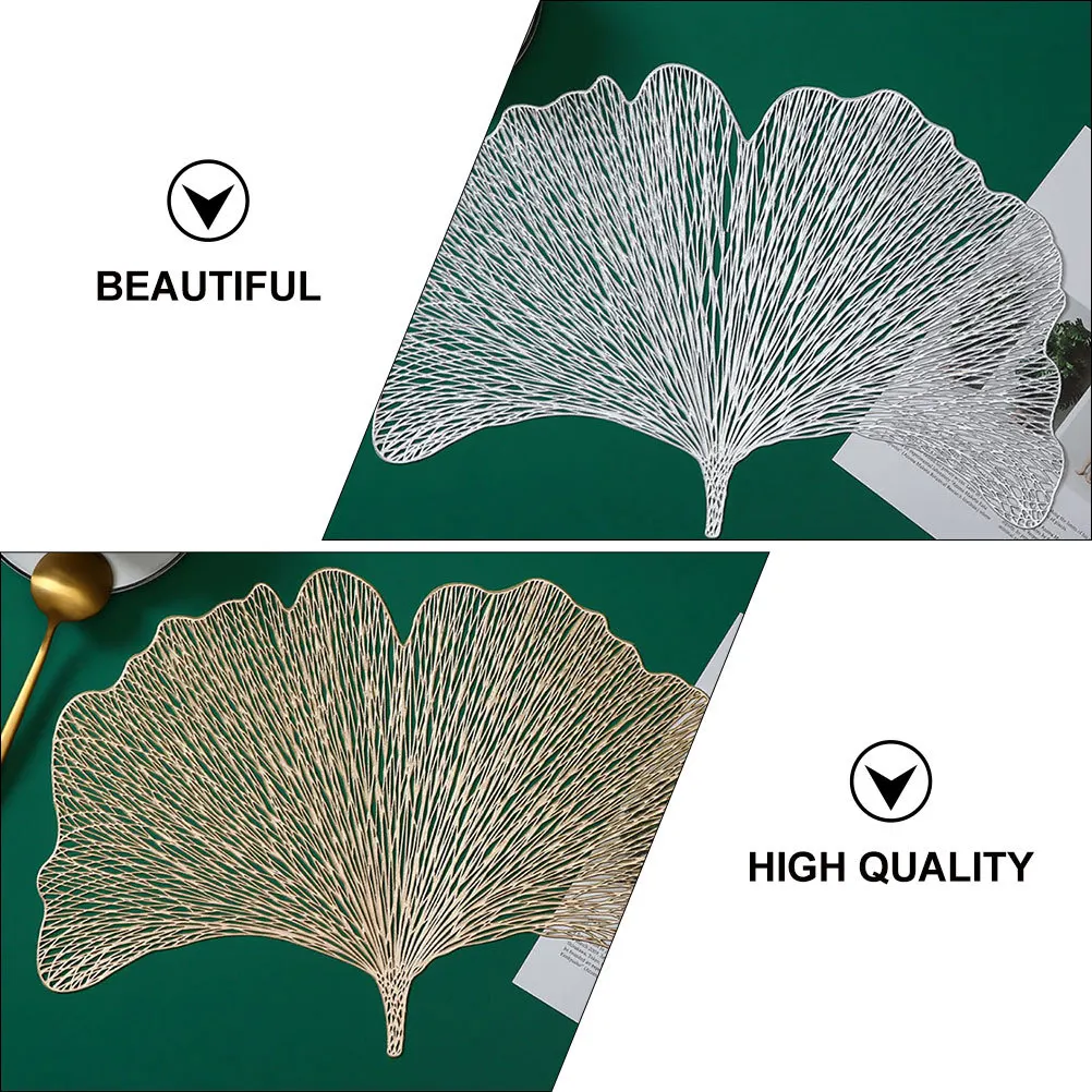 2 шт. коврик для стола с листьями гинкго в европейском стиле, бытовая подставка, термостойкая подставка для чашки для украшения стола, дома, отеля, свадьбы