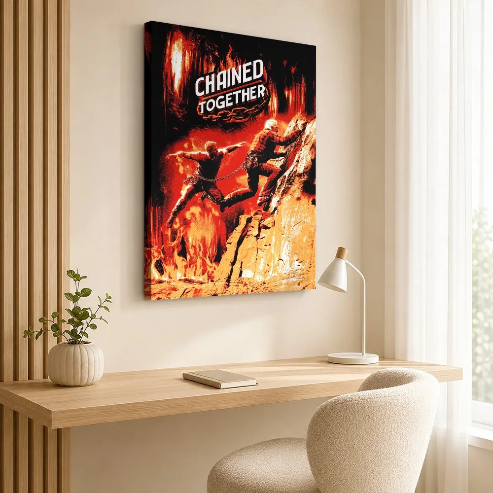 Chained Together Movie Canvas Print Poster Custom Vintage Movie Wall Art for Home Theater Decor Collectible Ready to Hang Gift
