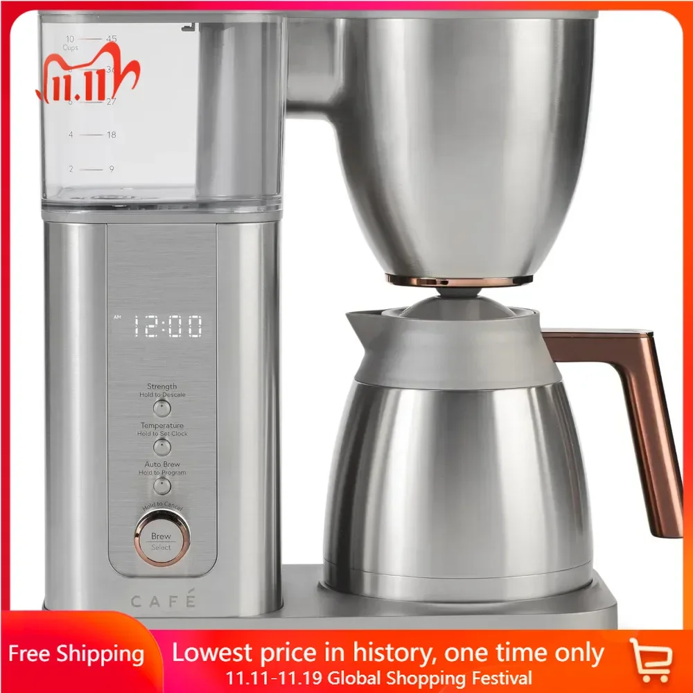 

Drip Coffee Maker 10-Cup, WiFi Enabled Voice-to-Brew Technology, Smart Home Kitchen Essentials, Barista-Quality Brew