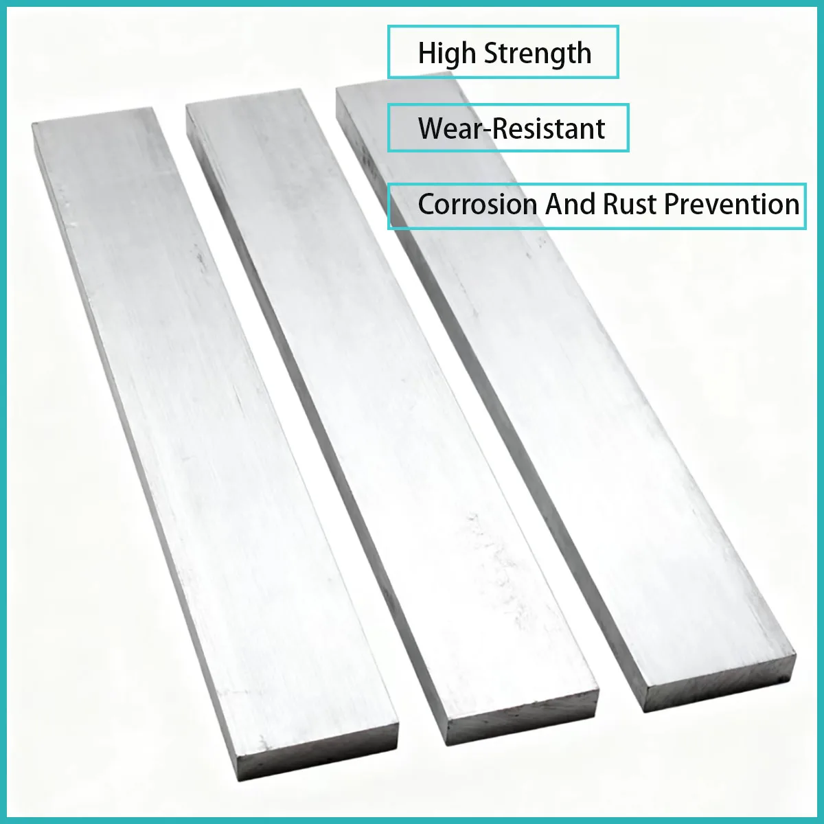 3-30mm thick aluminum flat steel 50-300mm long, high strength