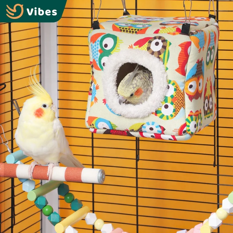 

Winter Bird Parrot Canary Bed Warm Nest House Winter Warm Snuggle Cotton Cage For Birds