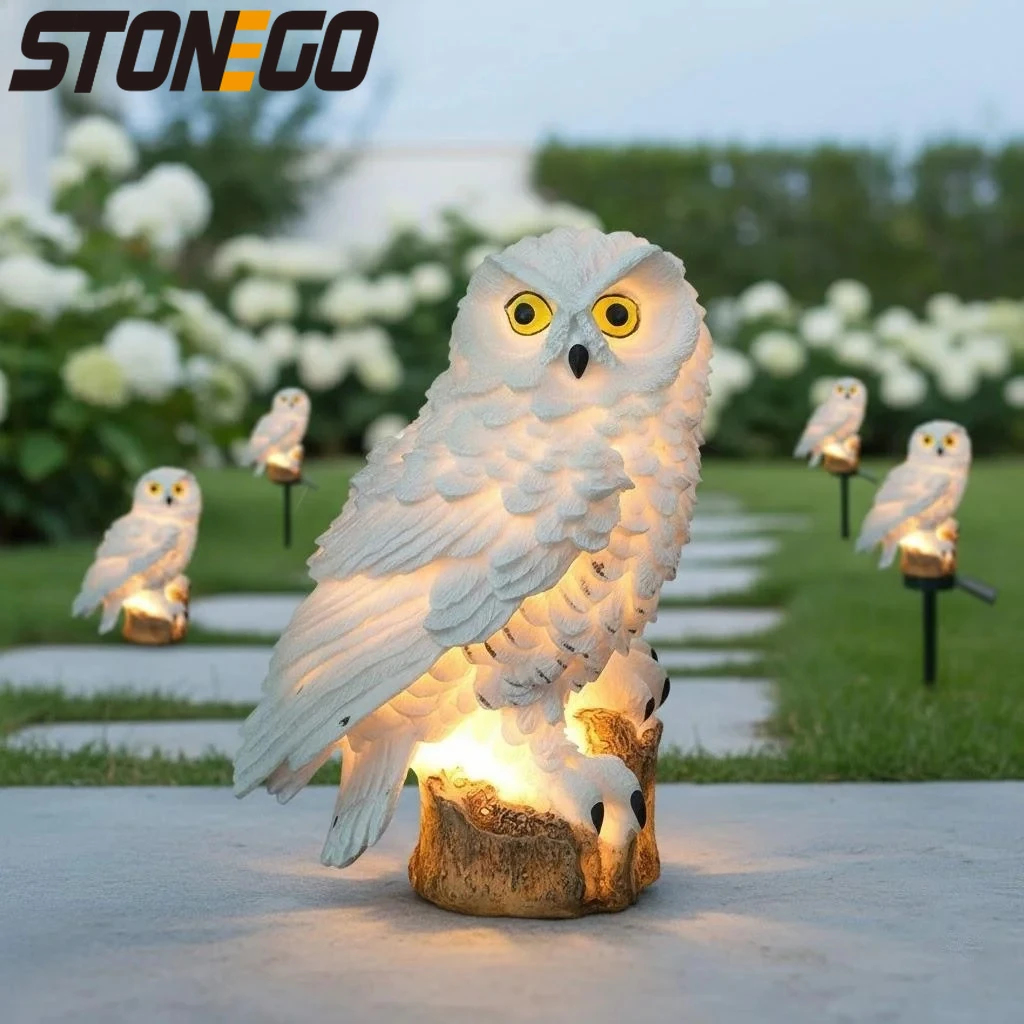 

Солнечные водонепроницаемые светодиодные садовые светильники для улицы, ландшафтные светильники на солнечной энергии для газона, двора, дорожек, декоративные светильники в виде животных, совы