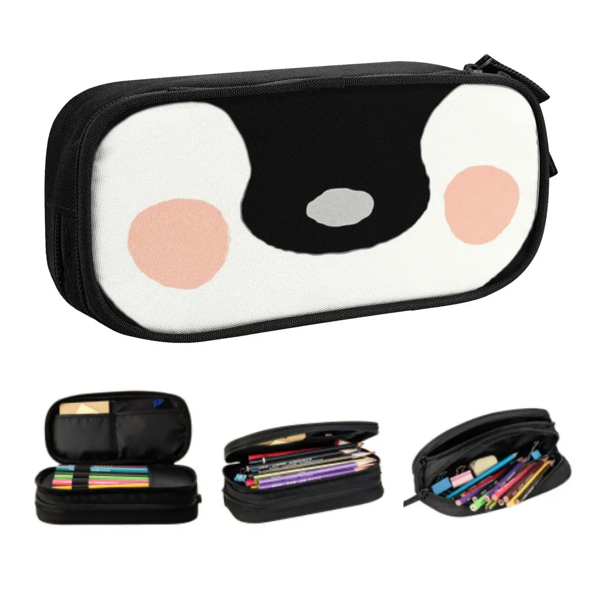 

Пенал с милыми мультяшными животными и пингвинами на заказ для мальчиков и девочек, большая вместительная сумка для ручек с рисунком мема, коробка, школьные аксессуары