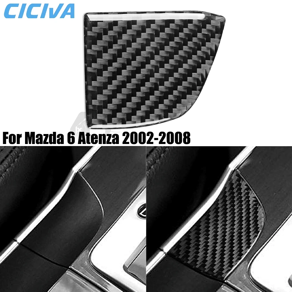 For Mazda 6 Atenza 2002 2003 2004 2005 2006 2007 2008 Carbon Fiber Gear Shift Surround Interior Car Accessories Cover Stickers