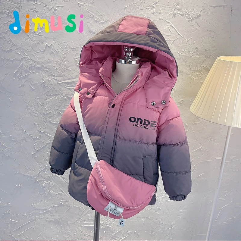 Winter Kids jacket Outdoor Casual Thickened Hooded Boys Girls Cotton Padded Clothes Fashion Warm Coat Children's Clothing