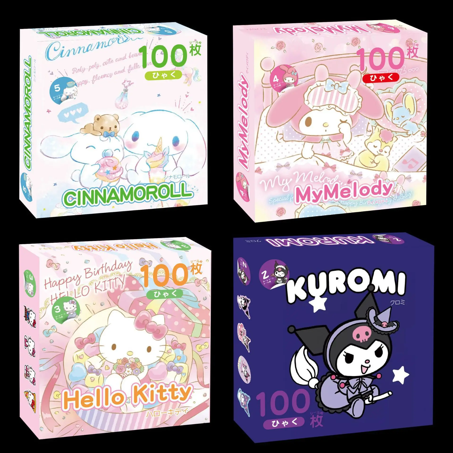 

Набор наклеек Sanrio Cinnamoroll Kuromi, 6 шт./партия