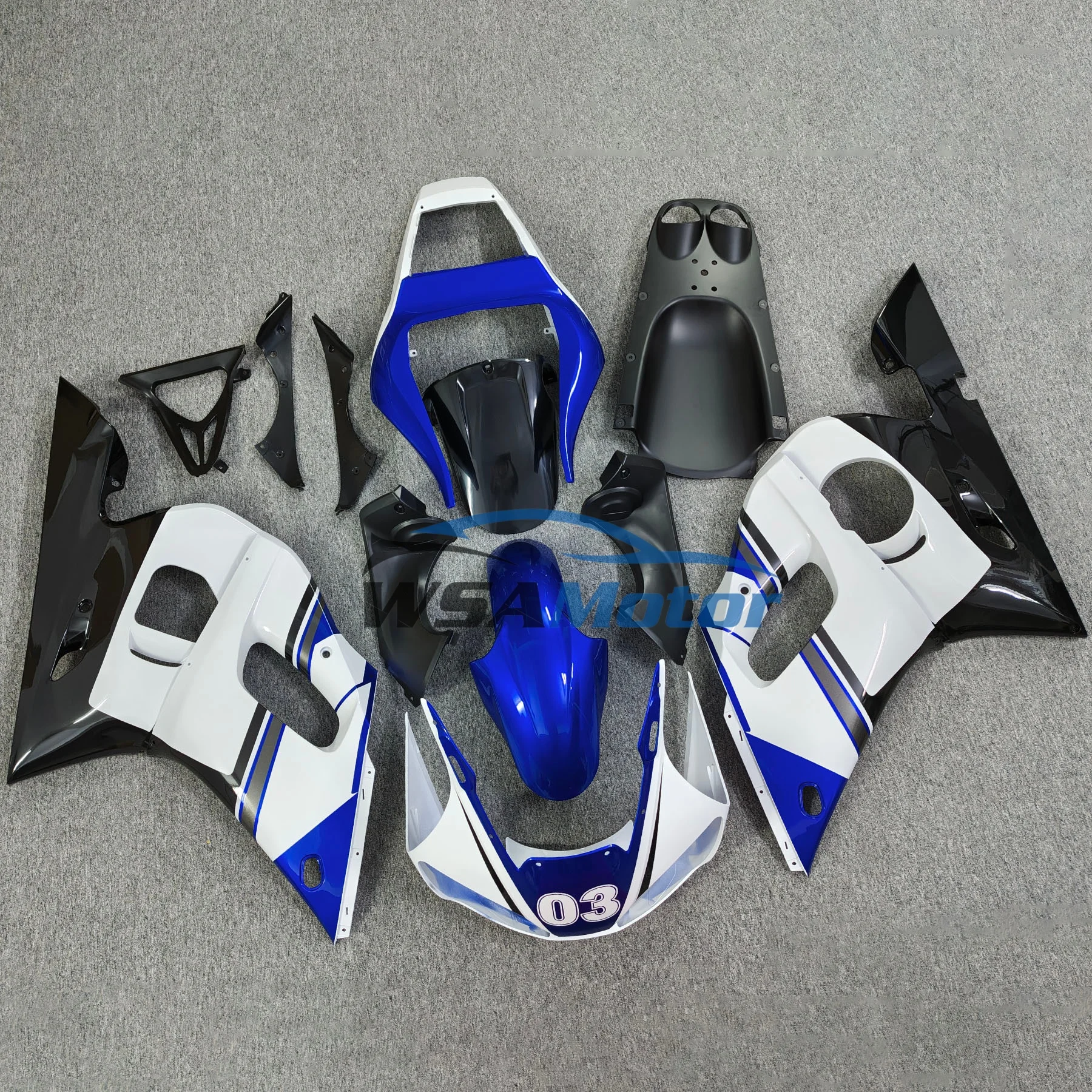 New ABS Motorcycle Fairings Kits Fit For YAMAHA YZFR6 1998 1999 2000 2001 2002 YZF R6 98 99 01 02 Bright Blue White Bodywork Set
