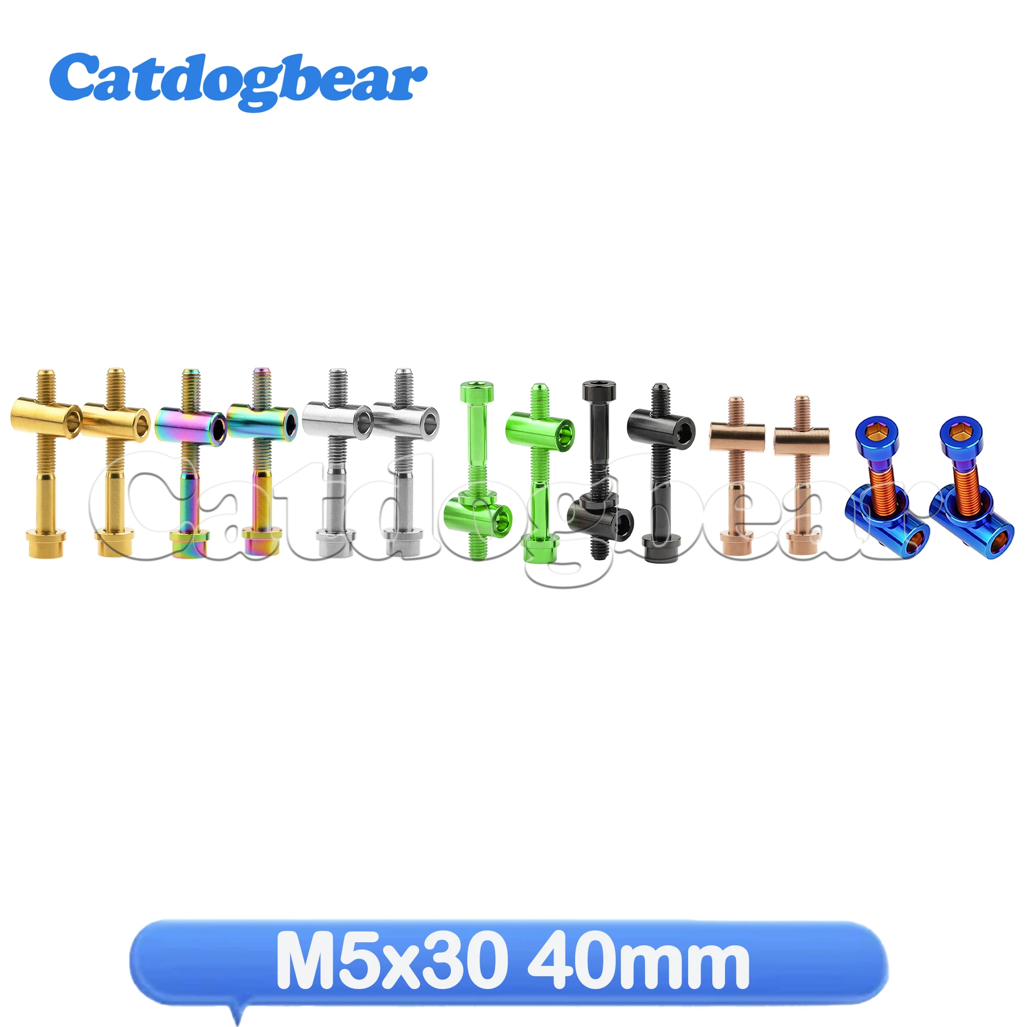 

Catdogbear 2PCS Titanium Bolts M5x30/40mm Bicycle Seatpost Screws for Bicycle Seatpost Saddle Fixed