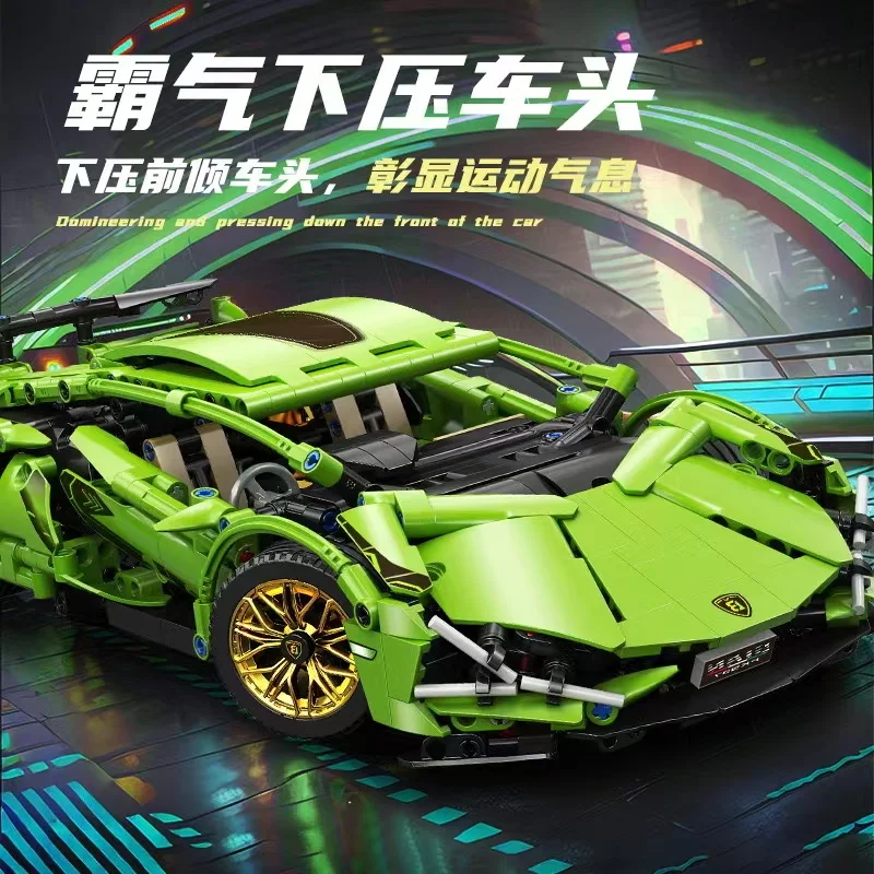 Technical Racing Sport Car1200 + PCS modello Building Blocks City Mechanical Speed Vehicle Supercar Brick Puzzle Toys Kid Adult Gift