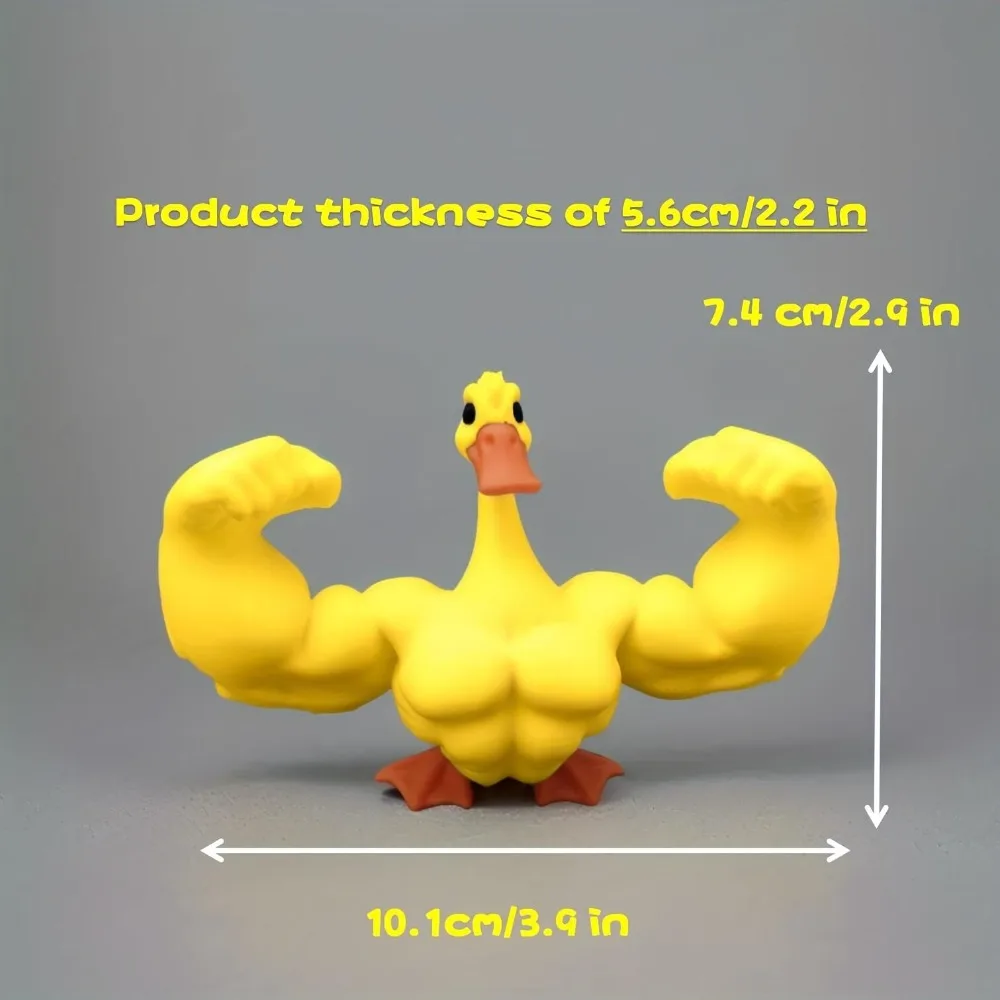 تمثال بطة عضلية مبتكر لديكور المنزل والحديقة، قابل للتجميع لعيد الميلاد والعطلات، ديكور داخلي وخارجي بدون #2