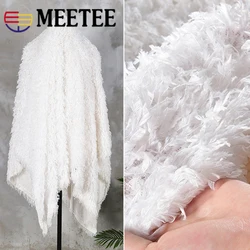 50cm Meetee 160cm Artificial Feather Plush Fabric Tassel Trim Skinny for Cloth DIY Photography Background Designer Sewing Supply