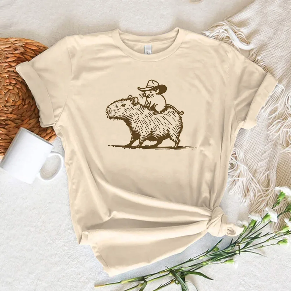 

Capybara tshirt women harajuku Tee girl 2000s manga clothes