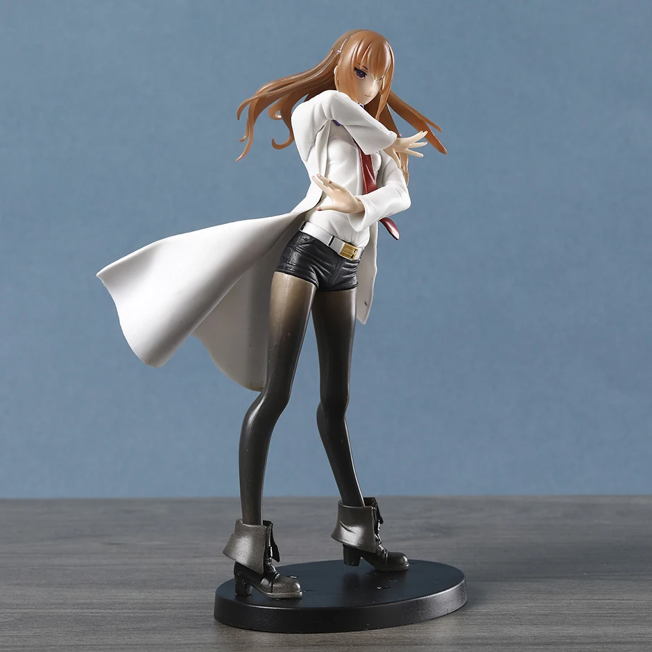 Steins Gate Makise Kurisu White Coat Style Figure Model Desktop Ornaments Collectibles Toy Gift