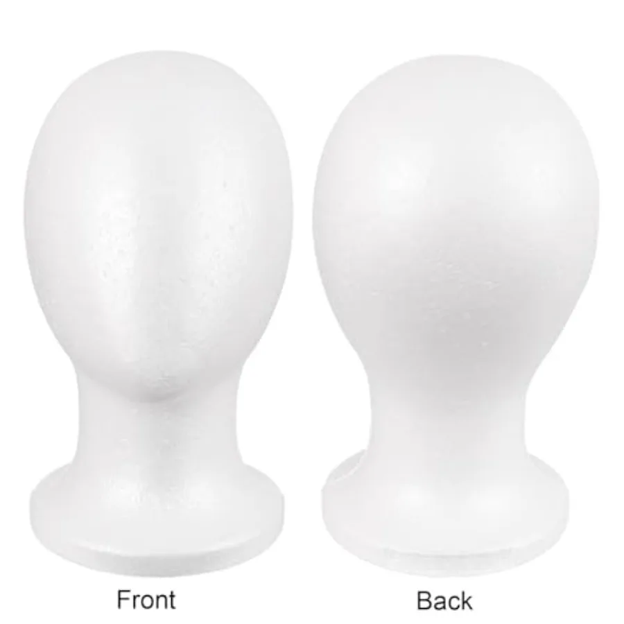 رؤوس عارضة أزياء من الإسفنج الأبيض لتصفيف الشعر المستعار بنفسك وعرض مثالي لمصففي الشعر وأجهزة الكوسبلاي خفيفة الوزن وقابلة للتعديل