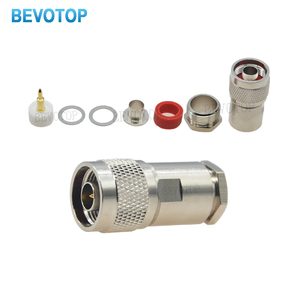 10Pcs N Male Plug Connector L16 N Male/Female Clamp Solder for RG8 RG213 RG165 LMR400 7D-FB Cable RF Fast Delivery Brass Copper