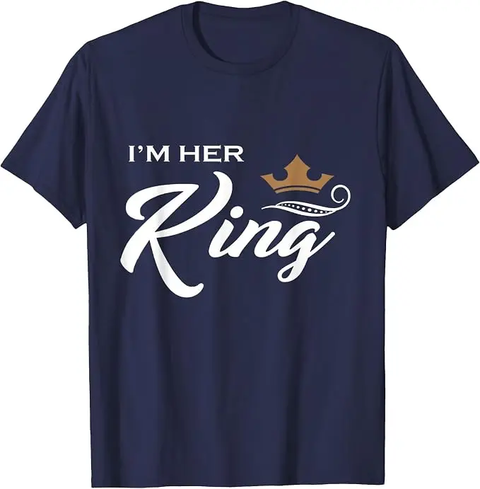 Ich bin ihr König T-Shirt, lustiges Paar-Shirt für Freund und Freundin, ich bin seine Königin für Frauen, Valentinstag, Jahrestage, Partykleidung, T-Shirt – Detail 20
