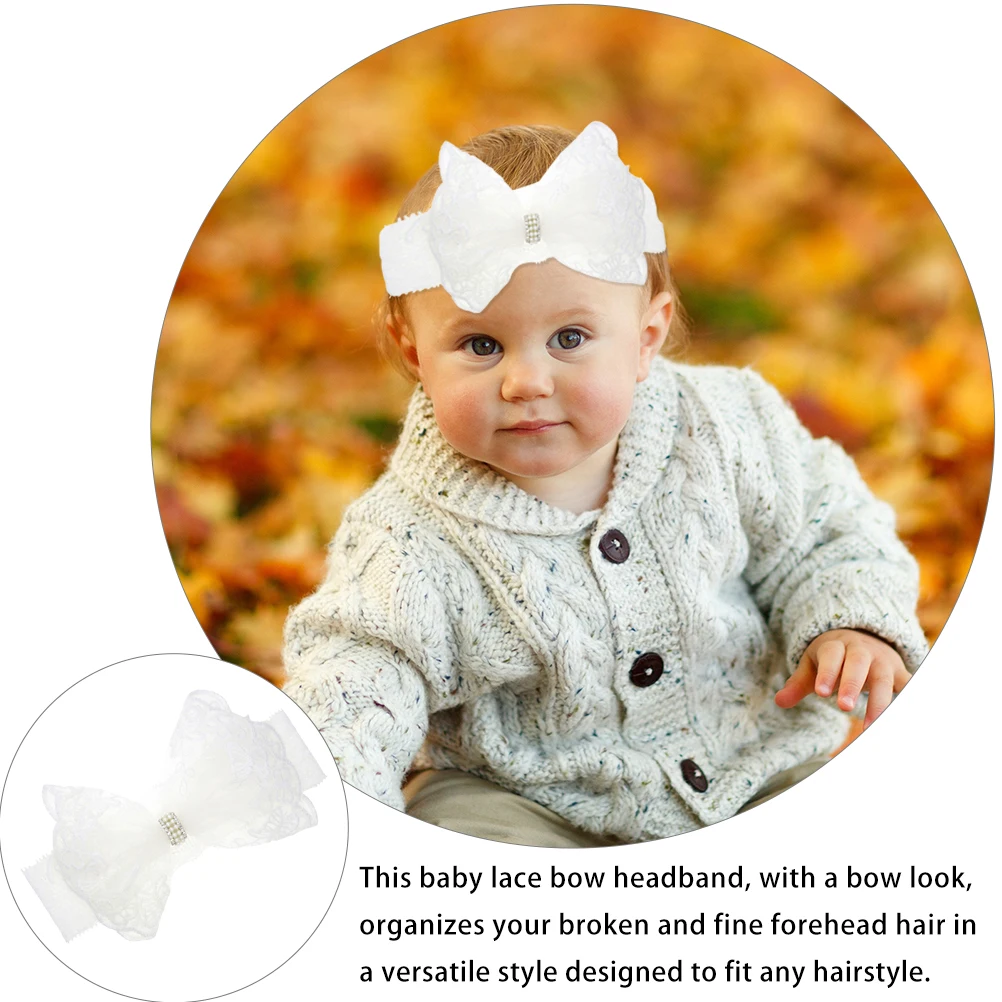 

Bow Headband Lace Bow Hairbands Infant Hairband For Girls Charming Comfortable All-Matched Style Photography Props