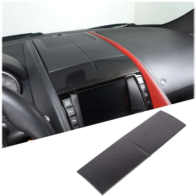 ABS Carbon Fiber For Jaguar F-TYPE 2013+ Car navigation upper decorative board sticker car interior protection accessories