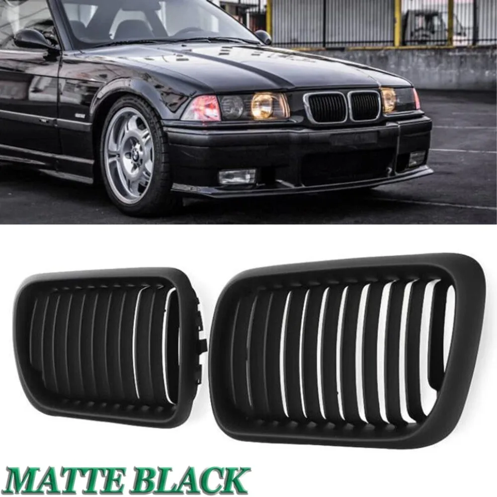 

Matte Black Kidney Grill Replacement Racing Front Bumper Grilles for BMW E36 1992 1993 1994-1999