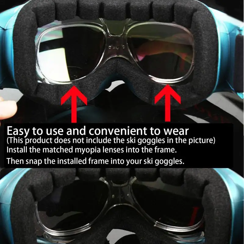 نظارات دراجة نارية قابلة للانحناء نظارات التزلج نظارات قصر النظر إطار Rx إدراج محول بصري مرن