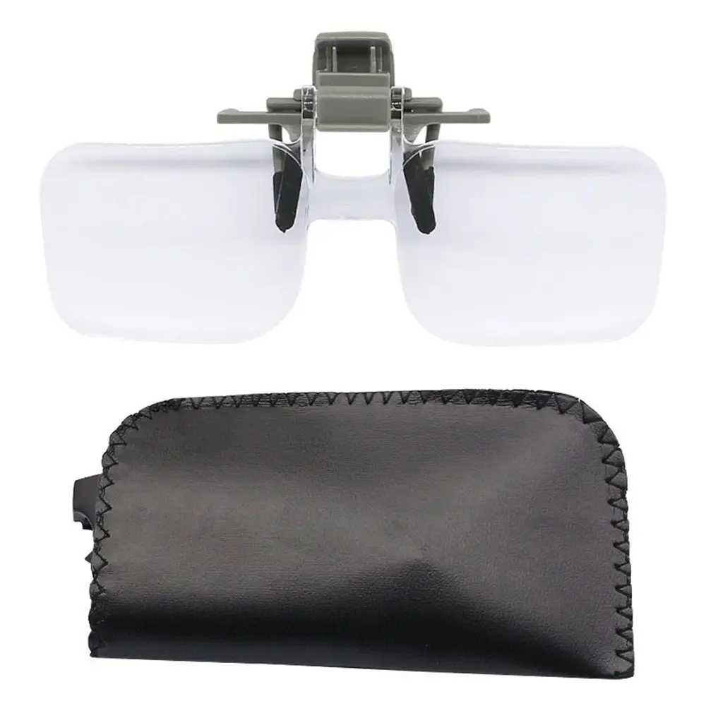 High Quality HD Acrylic Optical Lenses 2X Light-weight Magnifying Glasses with Clip Loupe Magnifier