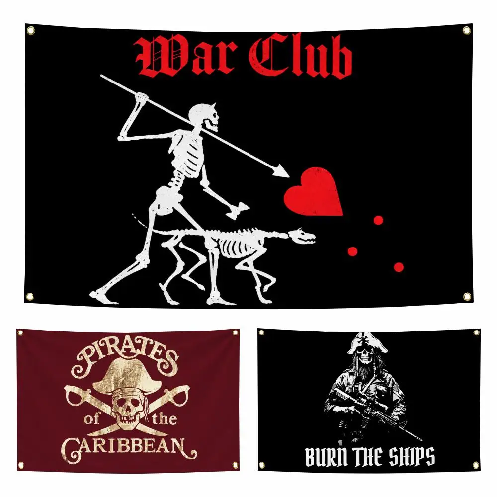 Flag P-Pirate Forward Observations Flags Personalized Flag Room Dorm Camping Picnic Garage Bar Indoor Outdoor Wall Decor