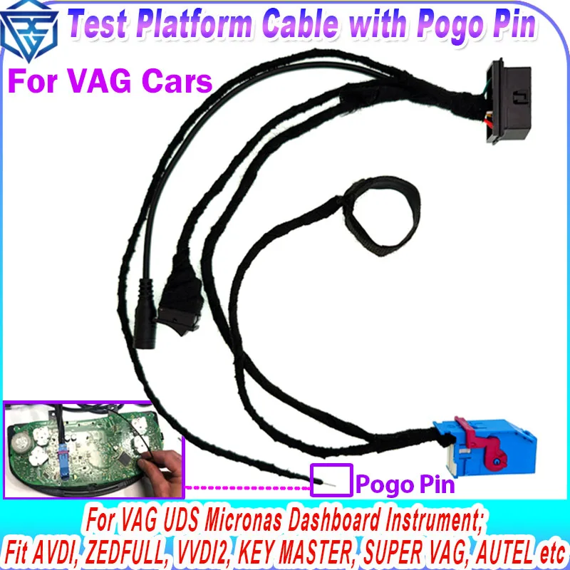 

Pogo Pin UDS Test platform cable For VAG Dashboard Micronas Cluster Support VVDI2 for V-w VAG WVInstrument Communication Cable