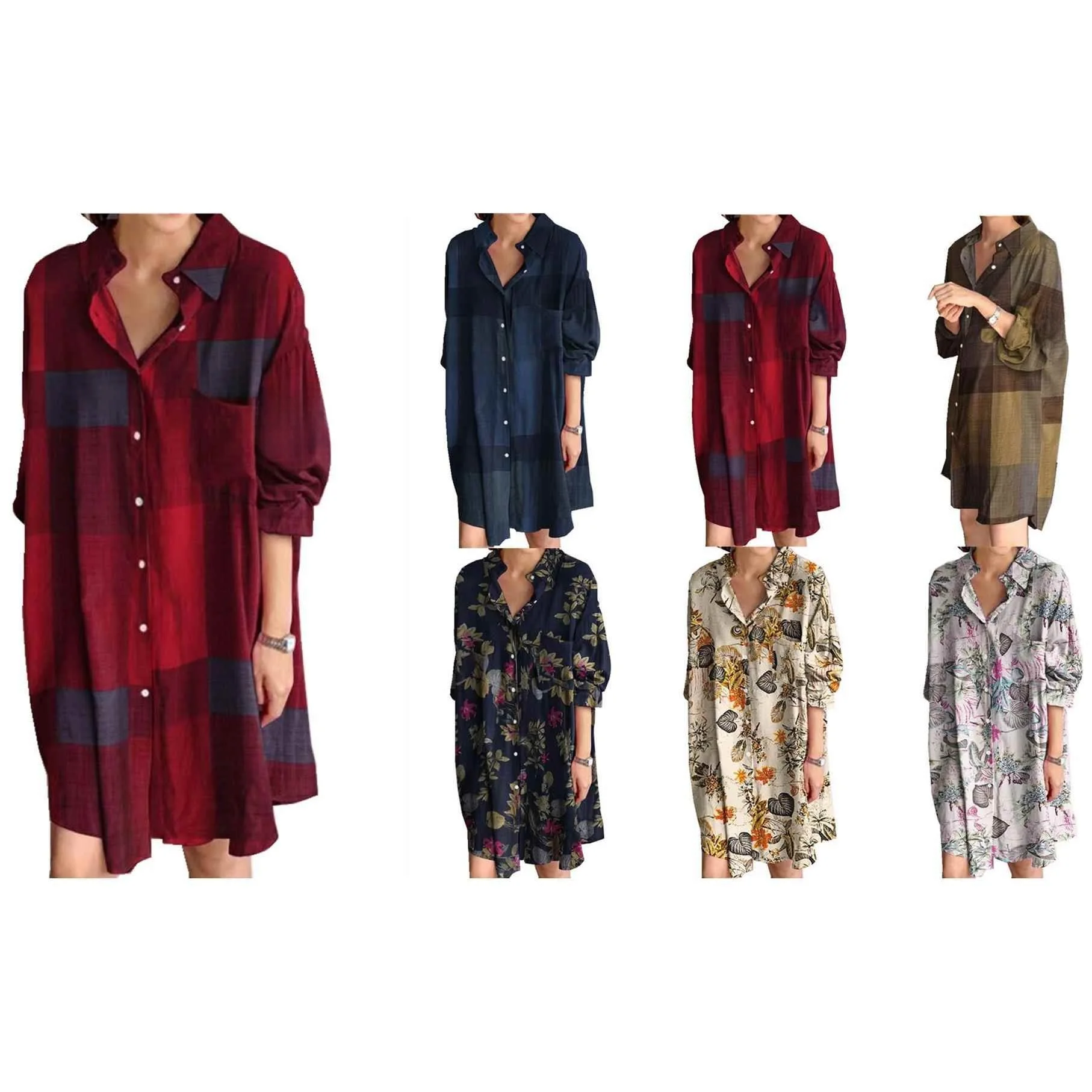 

Long Lapel Mid-Length Women's Cardigan irt Commute Sle Printed Design Non-Sinkage Regular Sve Winter Collection