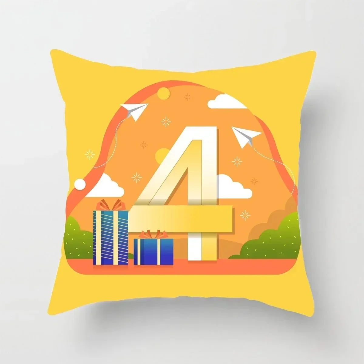 

Funda de almohada con estampado digital de dibujos animados, funda de almohada para juego de aprendizaje para niños, funda