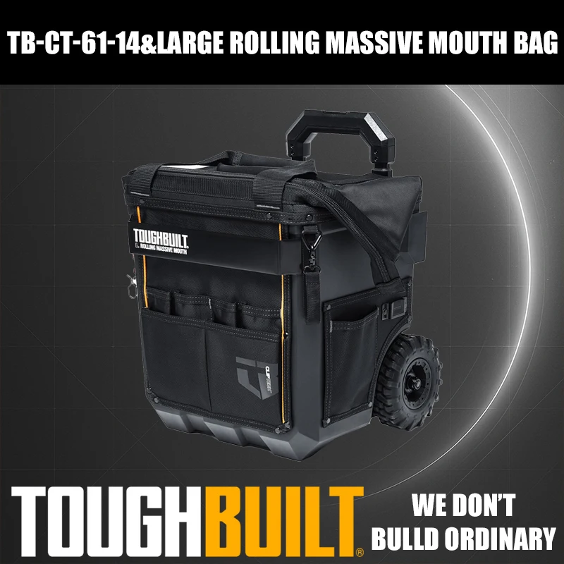 حقيبة أدوات متعددة الوظائف كبيرة الحجم TB-CT-61-14/18/22 كبيرة/X-Large/XX-Large ذات فم كبير مع عجلات وقاعدة صلبة مقاومة للماء #1