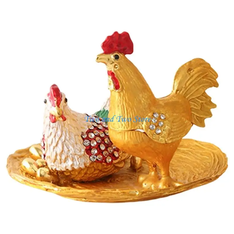 HX6F Home Decorative Ornament Alloy Texture Suitable for Ring Necklace Storage