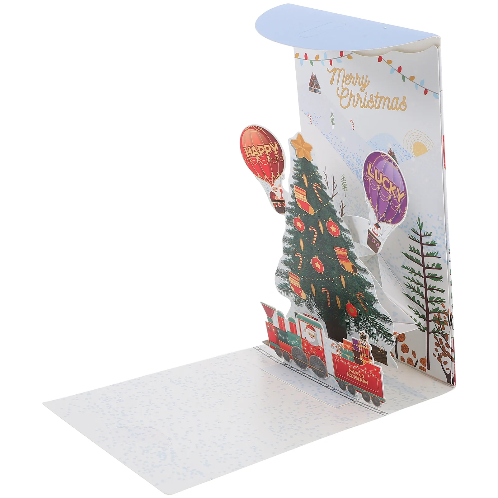 Happy Holiday Card Three-dimensional Red Envelope Greeting Cards Decorative for Festive Pop up