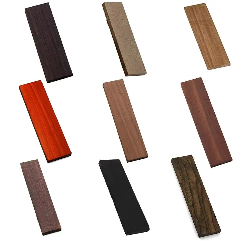 HUATOOL 1Pc Ebony Guitar Bridge Blank, Solid Wood Square Material, Guitar Bottom Code Bridge Making Replacement Luthier Supply