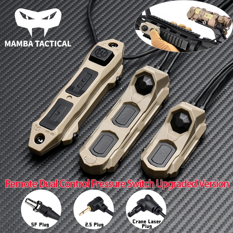 Tactical Switch Remote Dual Control Pressure Switch Upgraded Version For Flashlight&Laser Combo Fit Keymod/Picatinny Rail