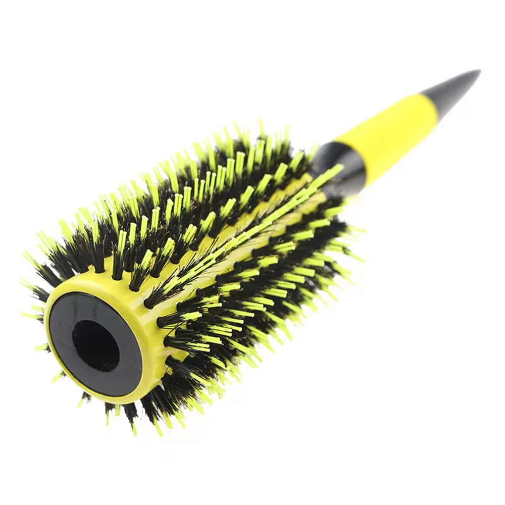 หวีแปรงม้วนผมทรงกลม หวีแปรงขนหมูป่า แปรงม้วนผมทรงกระบอก อุปกรณ์จัดแต่งทรงผม